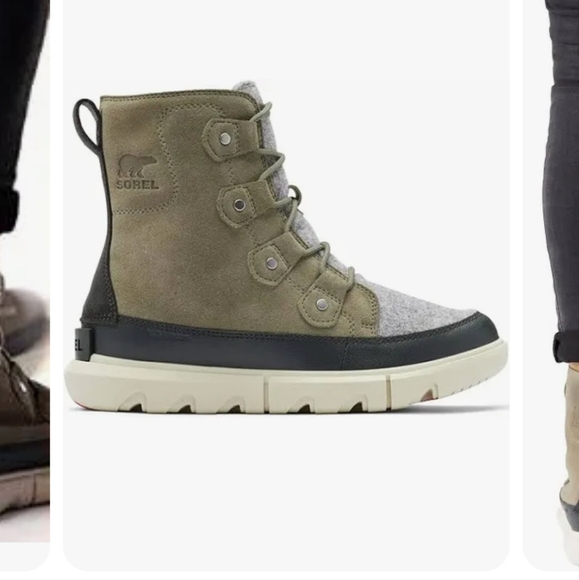 Sorel Green and Gray Boots - Picture 1 of 3